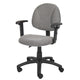 Jea Swivel Posture Chair | Adjustable Arms | Gray Tweed | Wheels BM344559