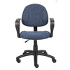 Jea Swivel Posture Chair | Loop Arms | Blue Tweed | Rolling Wheels BM344560