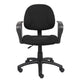 Jea Swivel Posture Chair | Loop Arms | Black Tweed | Rolling Wheels BM344561