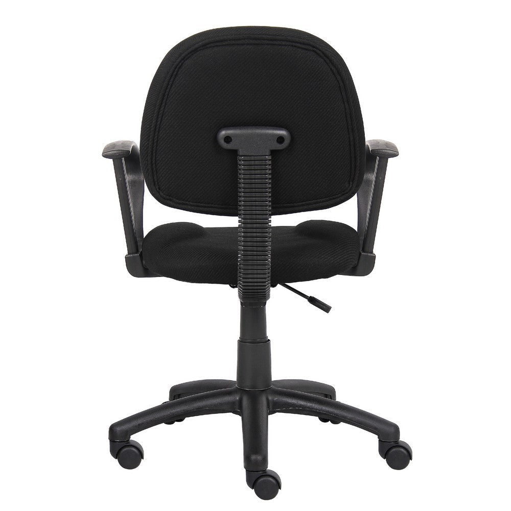 Jea Swivel Posture Chair | Loop Arms | Black Tweed | Rolling Wheels BM344561