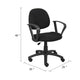 Jea Swivel Posture Chair | Loop Arms | Black Tweed | Rolling Wheels BM344561