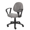 Jea Swivel Posture Chair | Loop Arms | Gray Tweed | Rolling Wheels BM344563