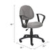 Jea Swivel Posture Chair | Loop Arms | Gray Tweed | Rolling Wheels BM344563