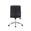Sela Swivel Office Chair | Tufted Black Seat & Back | Chrome Base BM344564