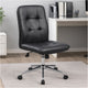 Sela Swivel Office Chair | Tufted Black Seat & Back | Chrome Base BM344564