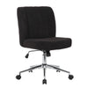Rio Adjustable Height Office Chair | Black Boucle | Chrome | Nylon Casters BM344566