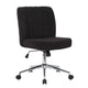 Rio Adjustable Height Office Chair | Black Boucle | Chrome | Nylon Casters BM344566