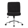 Rio Adjustable Height Office Chair | Black Boucle | Chrome | Nylon Casters BM344566