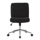 Rio Adjustable Height Office Chair | Black Boucle | Chrome | Nylon Casters BM344566