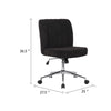 Rio Adjustable Height Office Chair | Black Boucle | Chrome | Nylon Casters BM344566
