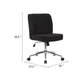 Rio Adjustable Height Office Chair | Black Boucle | Chrome | Nylon Casters BM344566