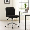 Rio Adjustable Height Office Chair | Black Boucle | Chrome | Nylon Casters BM344566