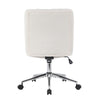 Rio Adjustable Height Office Chair | Cream Boucle | Chrome | Nylon Casters BM344567