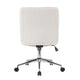 Rio Adjustable Height Office Chair | Cream Boucle | Chrome | Nylon Casters BM344567
