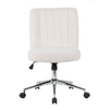Rio Adjustable Height Office Chair | Cream Boucle | Chrome | Nylon Casters BM344567