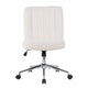 Rio Adjustable Height Office Chair | Cream Boucle | Chrome | Nylon Casters BM344567