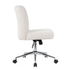 Rio Adjustable Height Office Chair | Cream Boucle | Chrome | Nylon Casters BM344567