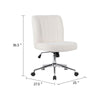Rio Adjustable Height Office Chair | Cream Boucle | Chrome | Nylon Casters BM344567