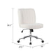 Rio Adjustable Height Office Chair | Cream Boucle | Chrome | Nylon Casters BM344567