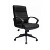 Swivel Task Chair | Black Ribbed Back Vinyl | Caster Wheels | Adjustable BM344568