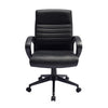 Swivel Task Chair | Black Ribbed Back Vinyl | Caster Wheels | Adjustable BM344568