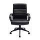 Swivel Task Chair | Black Ribbed Back Vinyl | Caster Wheels | Adjustable BM344568