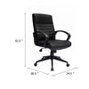 Swivel Task Chair | Black Ribbed Back Vinyl | Caster Wheels | Adjustable BM344568