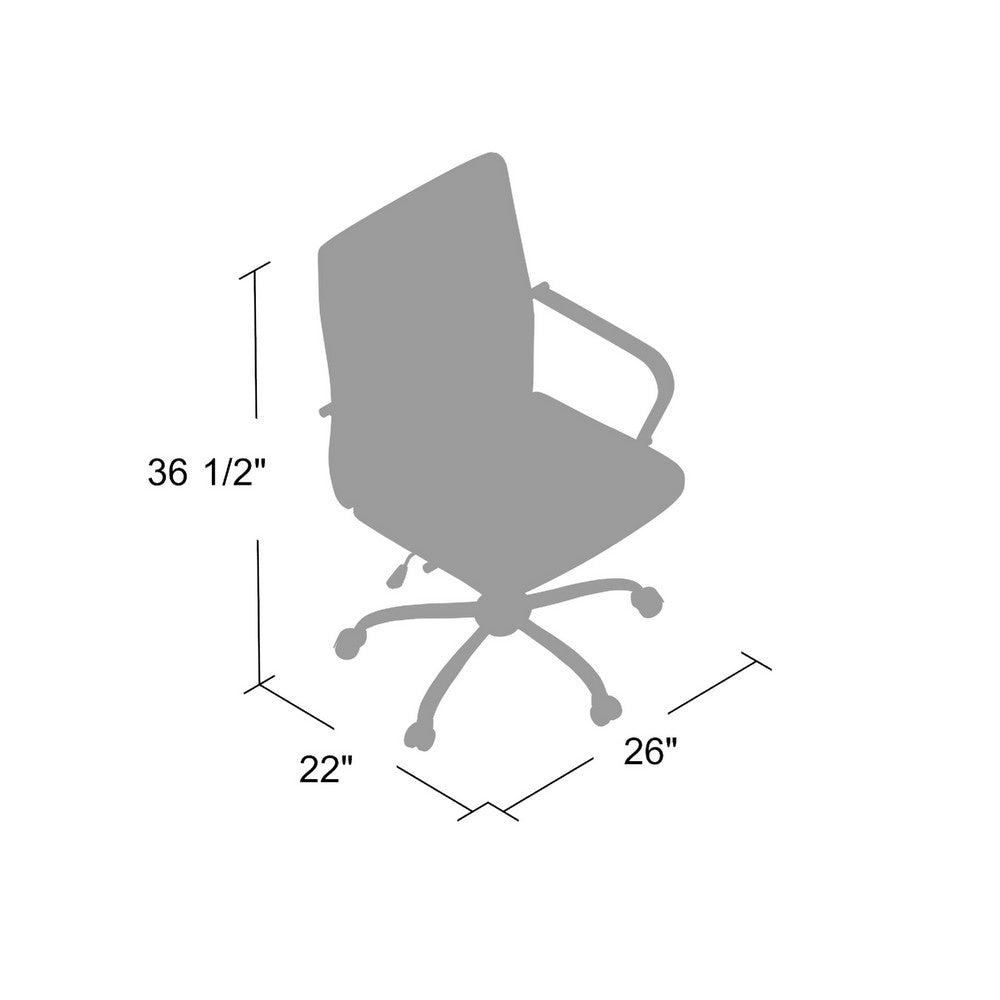 Swivel Task Chair | Black Vinyl | Chrome Base & Arms | Caster Wheels BM344569