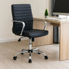 Swivel Task Chair | Black Vinyl | Chrome Base & Arms | Caster Wheels BM344569