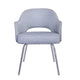 Guest Armchair | Granite Gray Linen | Chrome Legs | Semi Open Back BM344570