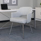 Guest Armchair | Granite Gray Linen | Chrome Legs | Semi Open Back BM344570