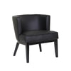 Yoma Reception Guest Chair | Smooth Black Vinyl | Rounded Backrest BM344571