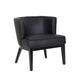 Yoma Reception Guest Chair | Smooth Black Vinyl | Rounded Backrest BM344571