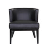 Yoma Reception Guest Chair | Smooth Black Vinyl | Rounded Backrest BM344571