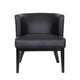 Yoma Reception Guest Chair | Smooth Black Vinyl | Rounded Backrest BM344571