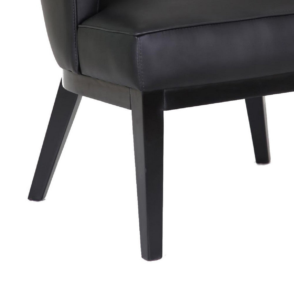 Yoma Reception Guest Chair | Smooth Black Vinyl | Rounded Backrest BM344571