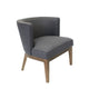 Yoma Reception Guest Chair | Slate Gray Linen | Driftwood Brown Wood BM344572