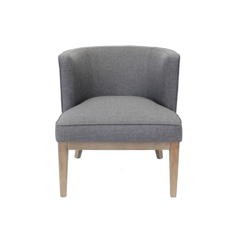 Yoma Reception Guest Chair | Slate Gray Linen | Driftwood Brown Wood BM344572