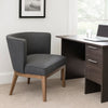 Yoma Reception Guest Chair | Slate Gray Linen | Driftwood Brown Wood BM344572