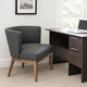 Yoma Reception Guest Chair | Slate Gray Linen | Driftwood Brown Wood BM344572