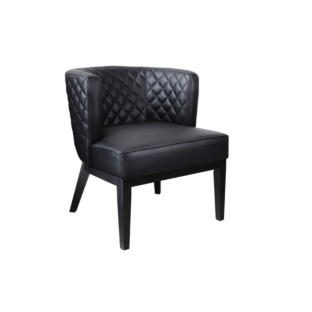 Yoma Guest Chair | Black Quilted Vinyl | Rounded Backrest BM344573