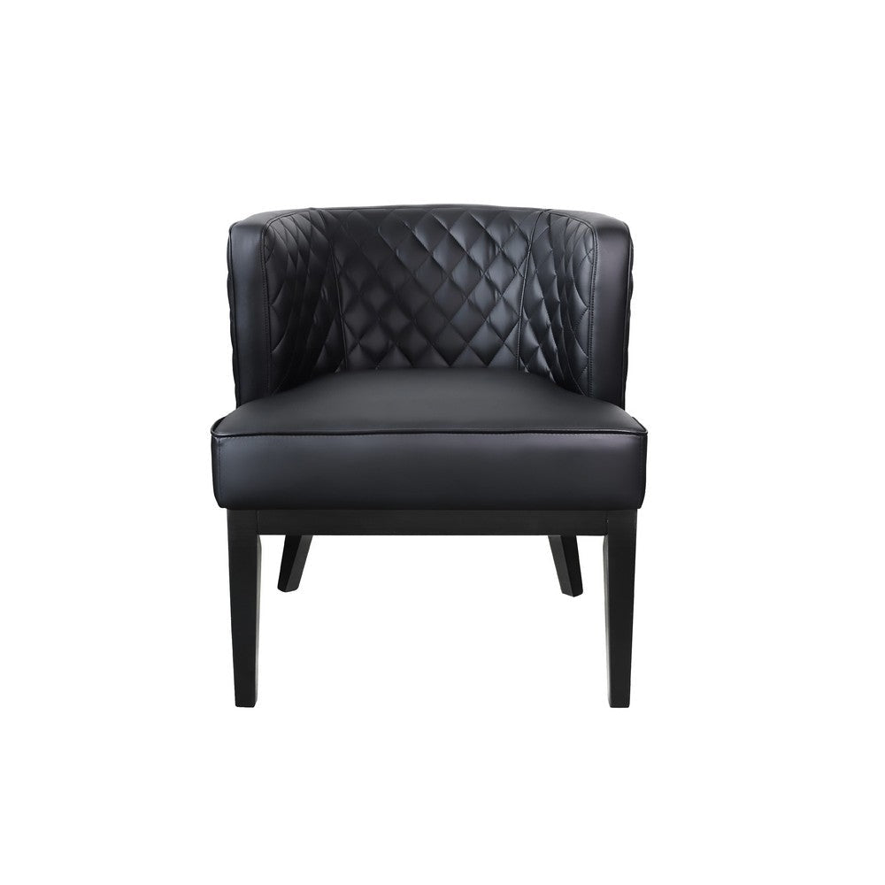 Yoma Guest Chair | Black Quilted Vinyl | Rounded Backrest BM344573