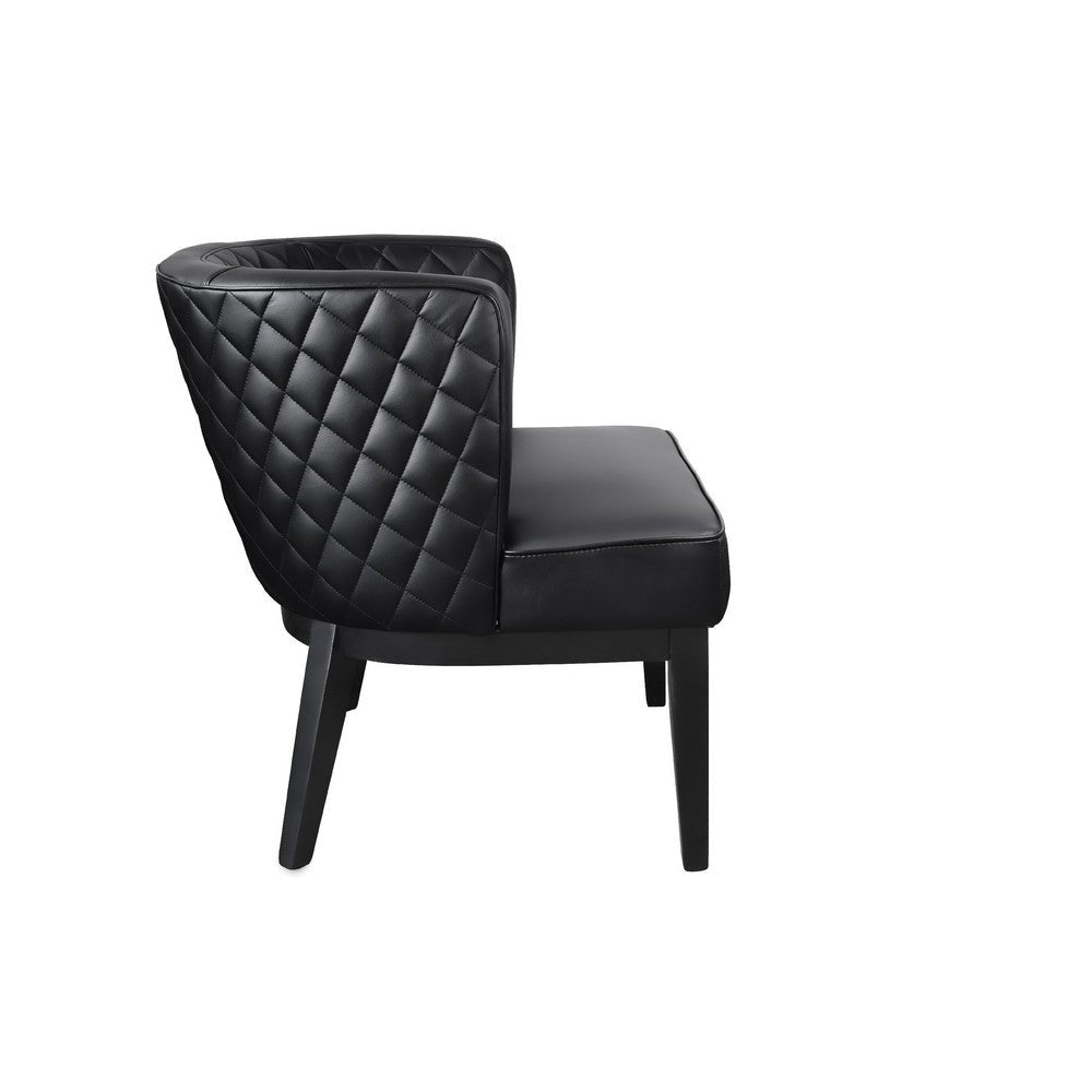 Yoma Guest Chair | Black Quilted Vinyl | Rounded Backrest BM344573