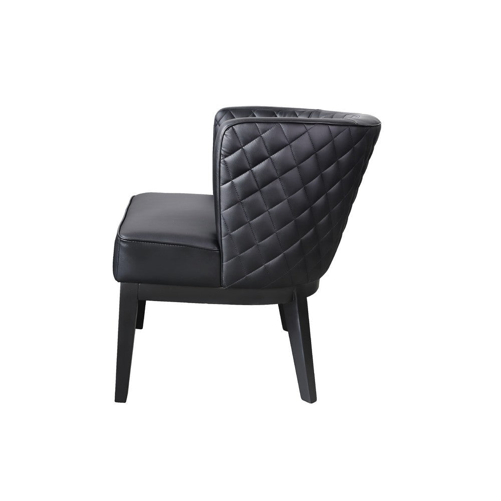Yoma Guest Chair | Black Quilted Vinyl | Rounded Backrest BM344573