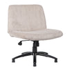 Adjustable Swivel Task Chair on Caster Wheels | Beige Corduroy | Armless BM344574
