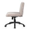 Adjustable Swivel Task Chair on Caster Wheels | Beige Corduroy | Armless BM344574