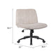 Adjustable Swivel Task Chair on Caster Wheels | Beige Corduroy | Armless BM344574