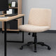 Adjustable Swivel Task Chair on Caster Wheels | Beige Corduroy | Armless BM344574