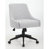 Boki Swivel Desk Chair | Light Gray Poly-Linen | Padded Curved Back BM344575