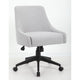 Boki Swivel Desk Chair | Light Gray Poly-Linen | Padded Curved Back BM344575